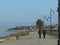 Coastal landscape with old windmill. Nessebar