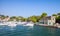 Coastal landscape, port of Ischia island. Italy