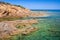 Coastal landscape with rocky wild beach, Corsica