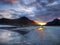 Coastal landscape Sunset, Lofoten Norway