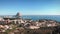 Coastal line of Spanish tourist city Calpe, Costa Blanca. Travel and tourism