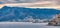 Coastal mediteranean landscape in Cerbere Languedoc South of France, Spanish coast is seen