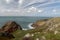 Coastal path through moorland at Grosnez Point on Jersey