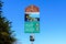 Coastal Rail Trail sign with direction and distance to Wilder ranch and Natural Bridges. - Santa Cruz, California, USA - June,