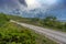 The coastal road in Gotland. Baltic seaside. Photo of Swedish nature. Scandinavia.