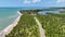 Coastal Road At Japaratinga In Alagoas Brazil. Tourism Landscape.