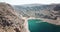 Coastal road and seaside in Musandam Governorate of Oman aerial