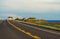 Coastal road on southern shore of Gaspe Peninsula