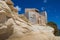 Coastal rocks and a building, island Malta