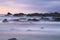 Coastal rocks at dusk in Wakayama prefecture, JAPAN