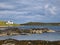 Coastal scenery around Burravoe on the south east of the island of Yell in Shetland, Scotland, UK