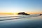 Coastal sunrise on Main Beach Mount Maunganui New Zealand