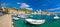 Coastal town of Hvar waterfront panorama