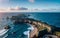 Coastal Tranquility Aerial View of the Rocky Ocean Shore