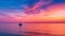 Coastal Tranquility: Serene Sunset on the Horizon