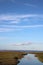 Coastal view across Lune estuary to Heysham, UK