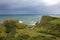 Coastal view of the Muelle De Las Almas, ocean in the background, Chiloe Island, Chile