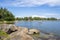 Coastal view of Pihlajasaari island and Gulf of Finland, Helsinki, Finland