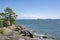 Coastal view of Pihlajasaari island, rocks and Gulf of Finland