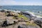 Coastal view of Pihlajasaari island, rocks and Gulf of Finland, Helsinki, Finland