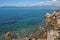 Coastal view, from rocky seashore to horizon, Australia