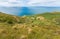 Coastal view from top of the mouintain. New Zealand, Otago Peninsula