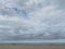 Coastal walk clouds over sea