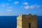 Coastal watch tower at the Mediterranean