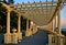 Coastal way sunset with Pergola at Foz do Douro