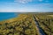 Coastal wetlands and Woolleys road.