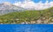 Coastline of the Adriatic sea in the Bay of Kotor, Montenegro