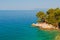 Coastline of adriatic sea near Podgora, Croatia