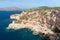 The coastline along Punta Giglio, a promontory near Alghero Sardinia, Italy