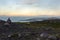 Coastline of Barents sea on the sunset. Arctic ocean, Kola Peninsula, Russia