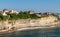 The coastline in Biarritz, the famous resort in France. Holidays.