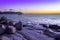 Coastline of False Bay at sunrise, Cape Town, South Africa