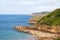 Coastline on Greve de Lecq Beach, Jersey, UK