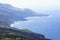 Coastline of the island La Palma along the Atlantic Ocean