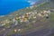 Coastline of La Palma viewed from San Antonio crater, Canary islands, Spain