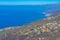 Coastline of La Palma viewed from San Antonio crater, Canary islands, Spain