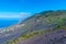 Coastline of La Palma viewed from San Antonio crater, Canary islands, Spain