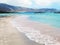 Coastline landscape of elafonissi beach Crete island greece