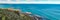 Coastline of Lorne along the Great Ocean Road, Australia. Panoramic aerial view