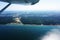 Coastline of the Michigan Lake from the Flying Airplane.