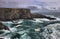 Coastline of Mizen Head in stormy weather