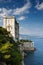 Coastline of Monaco overlooked by the Oceanographic Museum