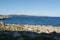 Coastline near Colonia de Sant Jordi or Colonia de San Jorge, Mallorca, Spain, Europe. Panoramic view