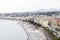 Coastline of Nice, view from the castle, French Riviera