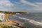 Coastline on North Bay in Scarborough, England.