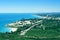 Coastline and nuclear power station in Vandellos, Spain